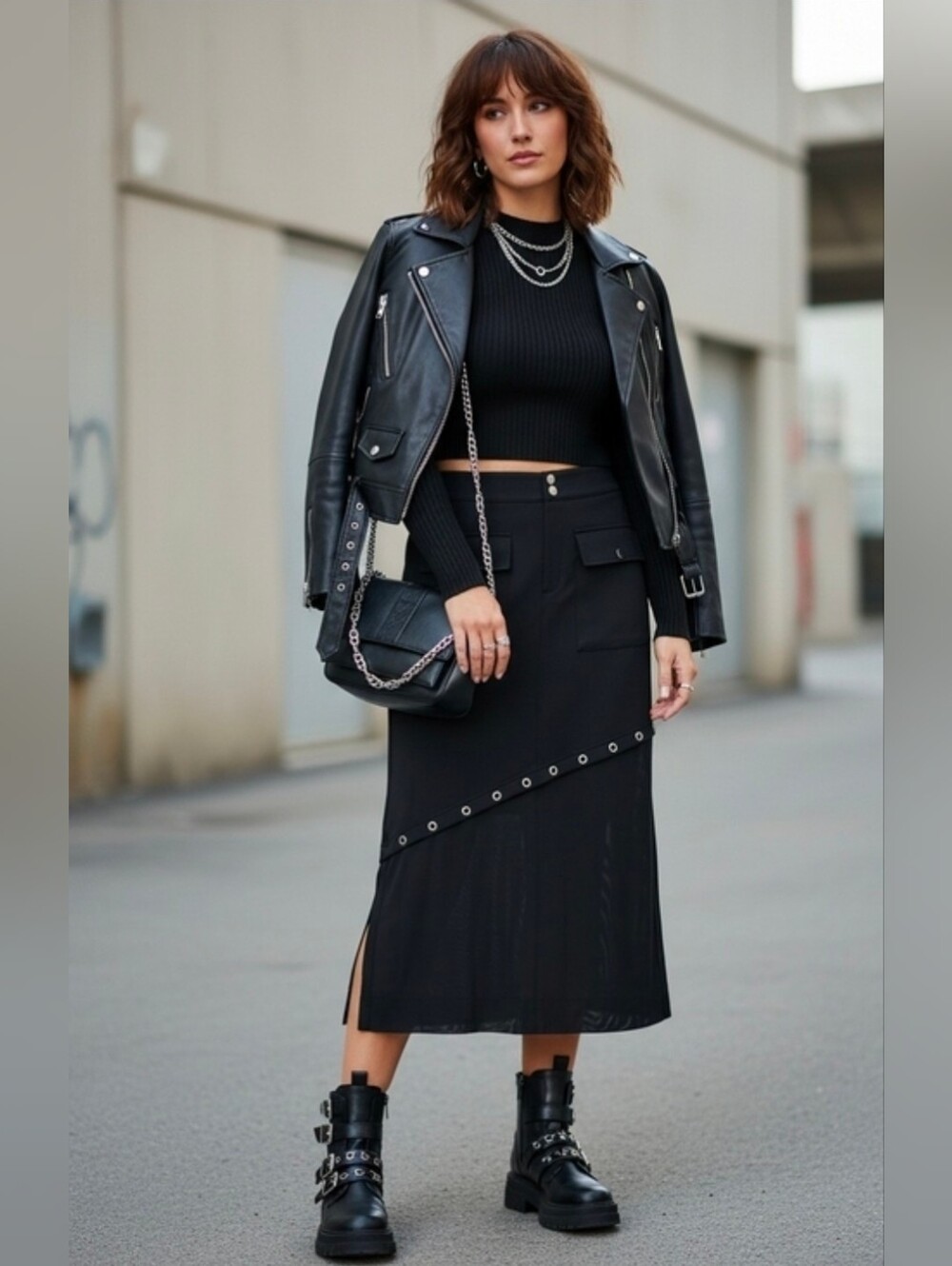 💖NWOT-Ashley Stewart Black Maxi Skirt